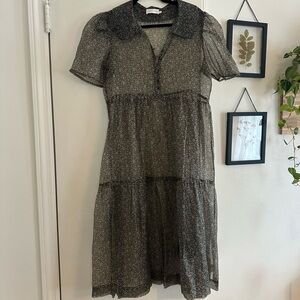 Elegant Sheer Midi Dress